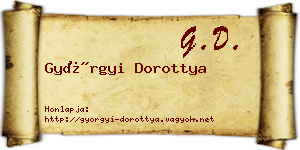 Györgyi Dorottya névjegykártya