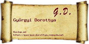 Györgyi Dorottya névjegykártya